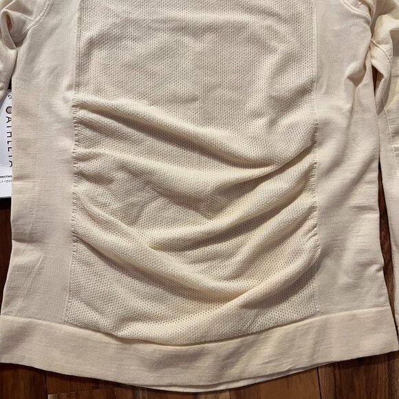 Elegant long-sleeved Athleta jersey cream/ivory size medium athleisure office - Picture 3 of 8